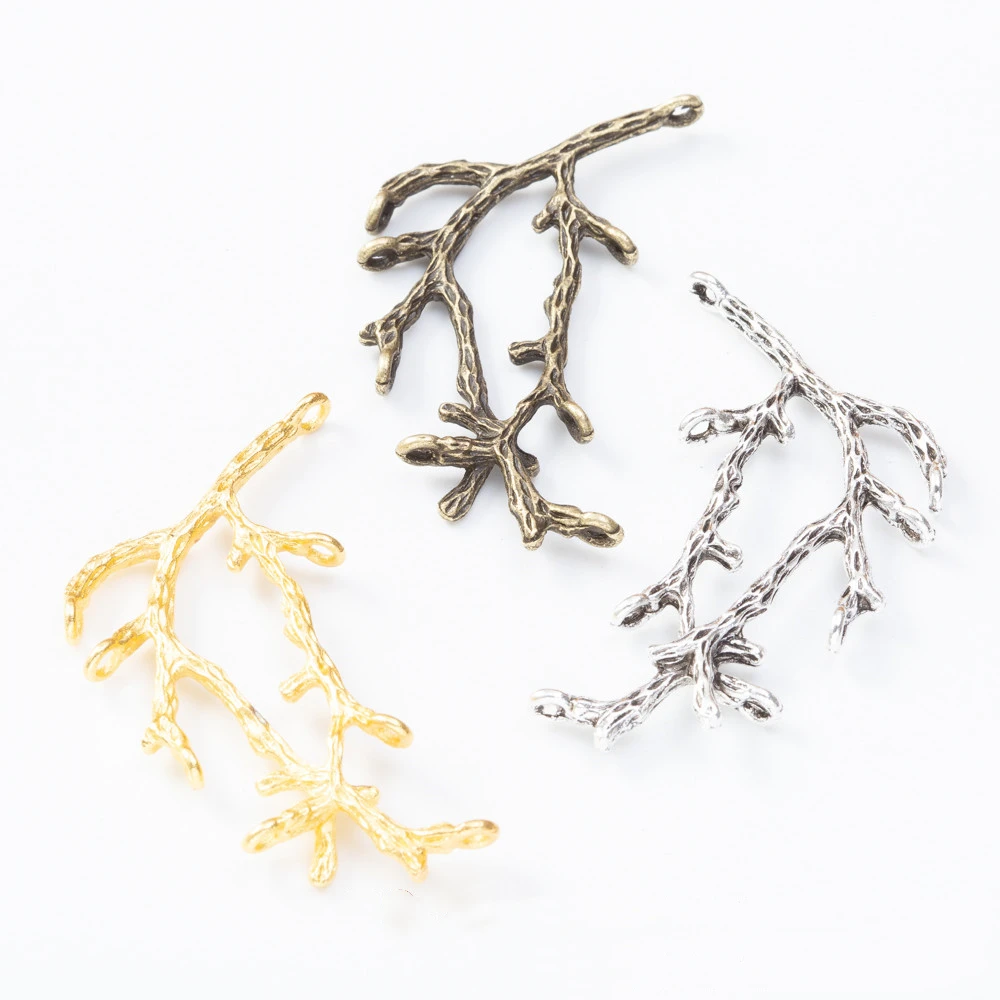 4Pcs 29*47mm Branch Charms Metal Alloy Four Colors Tree For Jewelry Making Findings DIY Handmade | Украшения и аксессуары