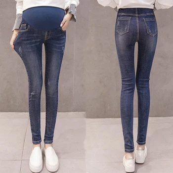

Maternity Clothing Jeans Pants For Pregnant Women Clothes Nursing Trousers Pregnancy Overalls Denim Long Prop Belly Legging New