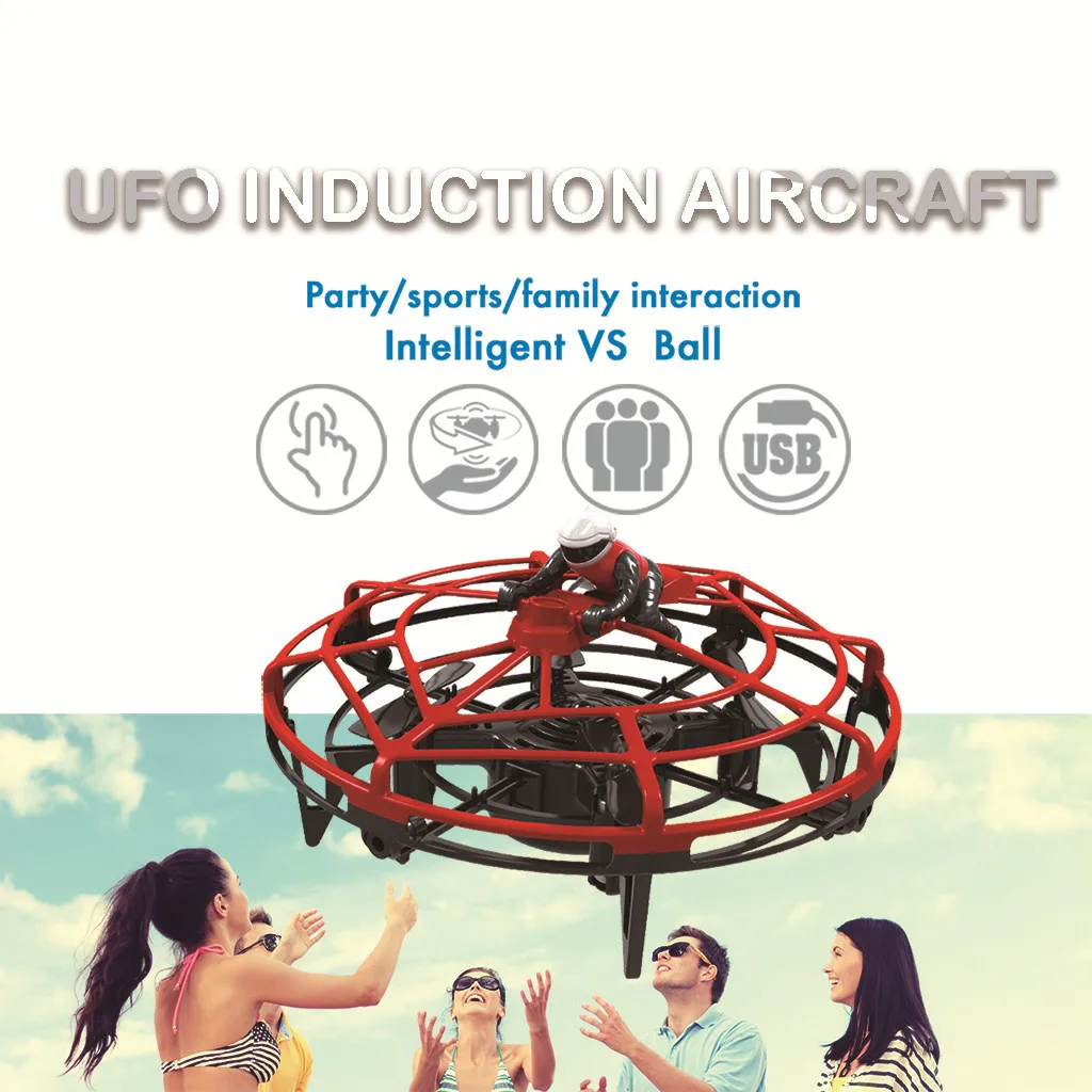 Мини Дрон высота удерживающий Квадрокоптер Индукционная Левитация антиколлизия