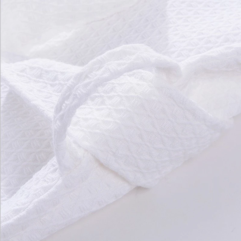 Goede Speciale Aanbieding Mannen Effen Kleur Volledige Mouw 100% Katoen Slaap Lounge Gewaden Heren Lange Kamerjas Kimono Gewaden Mannelijke Badjassen man