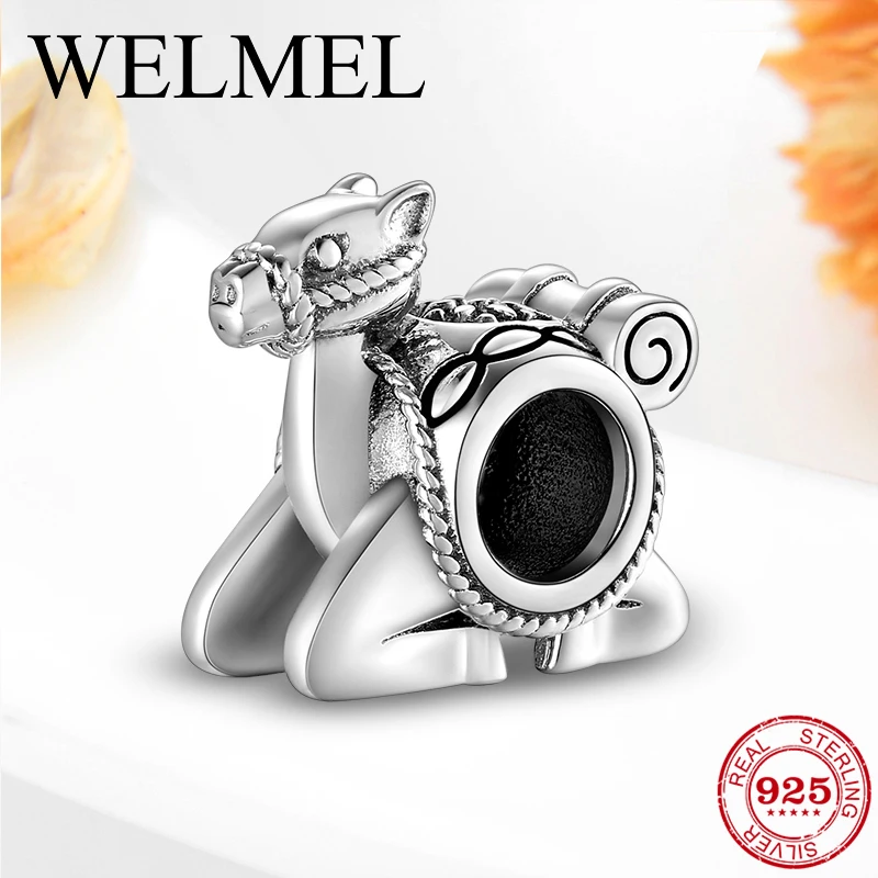 

Fashion 925 Sterling Silver Desert camel Animal Bead Charms fit Pandora Charm Bracelet 2019 Original Fine Jewelry DIY Gift