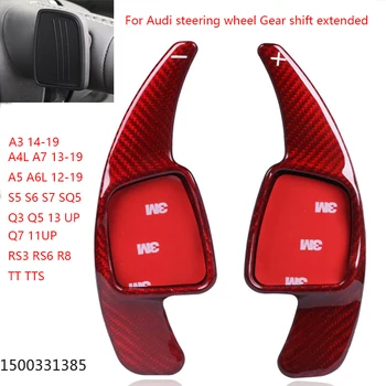 

Free Shipping Carbon Fiber Steering Paddles Car Steering Wheel Paddle Shift DSG Direct Shifter Gear A3 A5 TT Paddle fitting