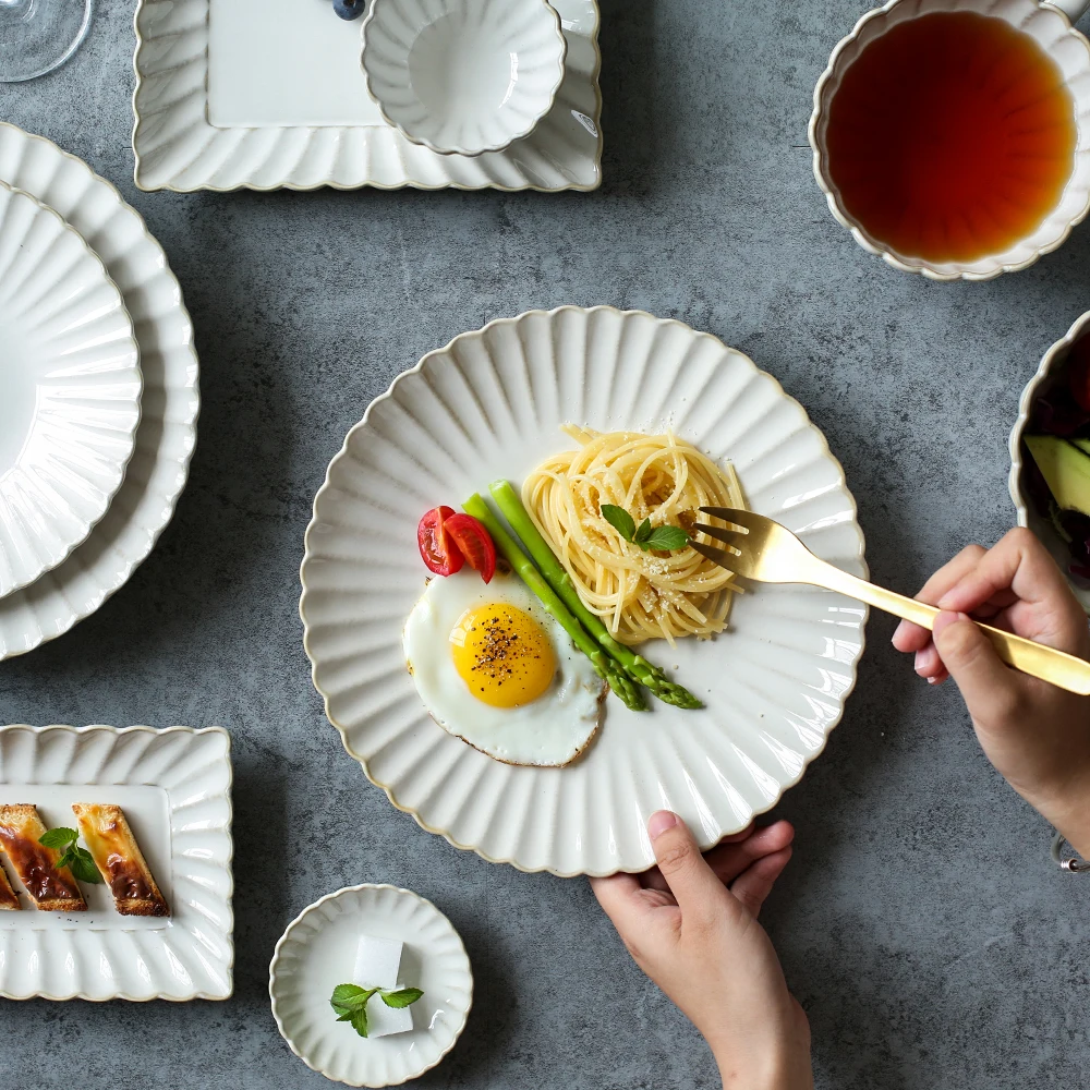 Ceramic Tableware Dishes Soup Noodles Bowls White Suits Household | Дом и сад