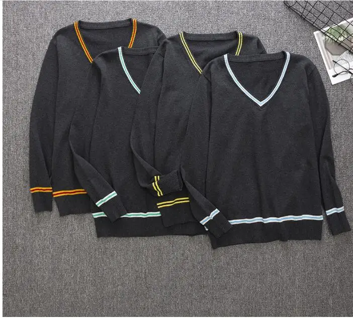 Spring School Uniform Sweater V-neck Daily Clothes Cosplay Series 4 colors All-match Costumes College Role Playing | Тематическая
