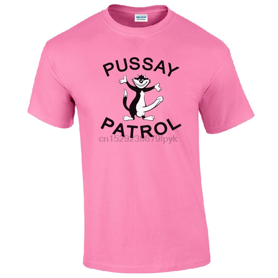Pussay футболка с принтом Patrol-забавная киска праздничный розовый мужской подарок |