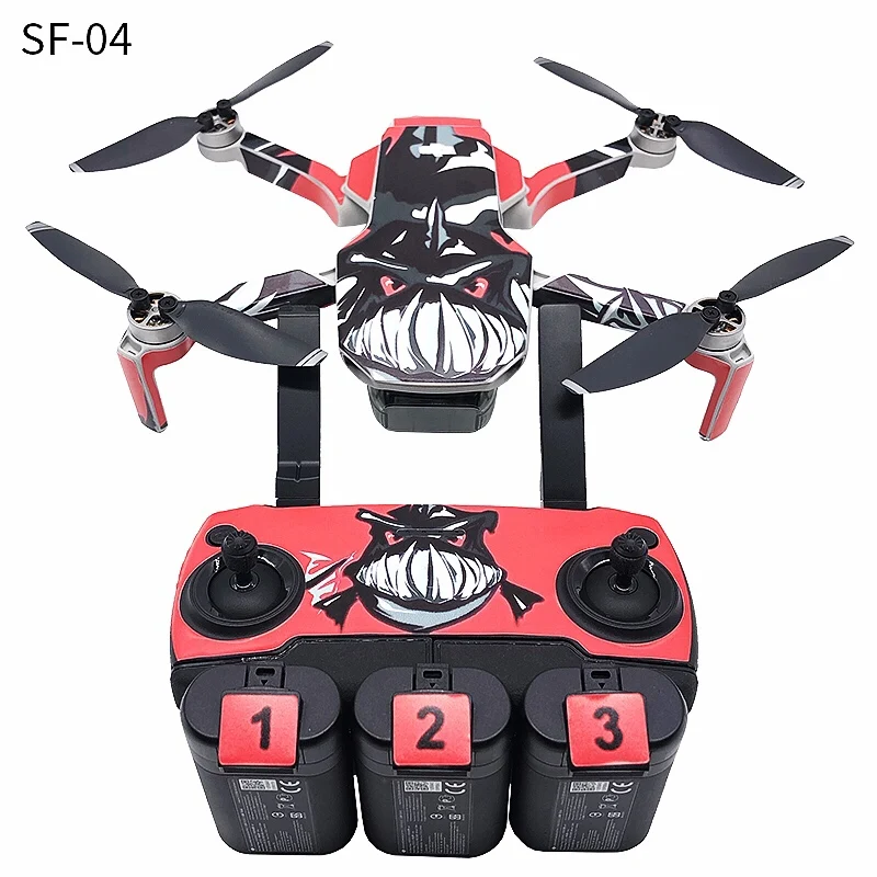 SF-04 Защитная пленка ПВХ наклейки для DJI Mavic мини пульт дистанционного управления водонепроницаемые Роскошные Наклейки полное покрытие кожи Аксессуары - Цвет: SF-04