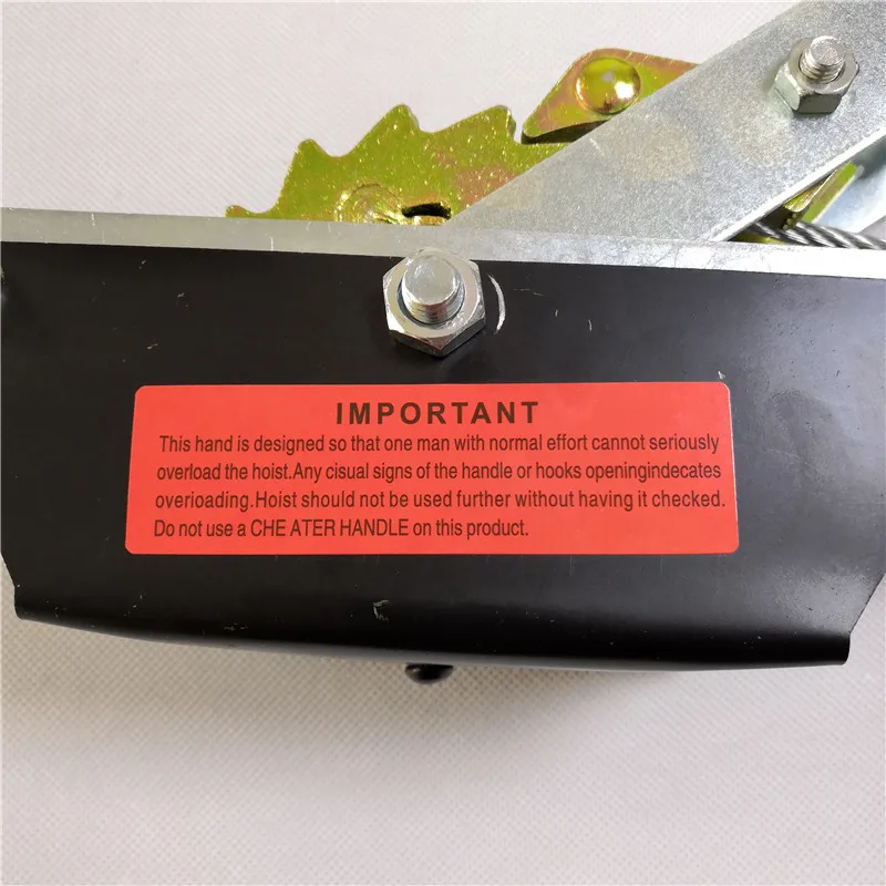 H451ff0b36654466f910d6533eada964aC 1-4 Ton Wire Rope Ratchet Hand Power Puller Tighten Tool Steel Cable Gear Winch Puller Mini Tightener Double Hook Lifting Tools Mallzona