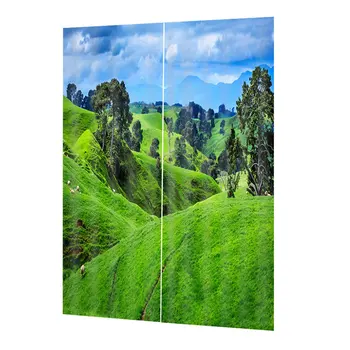 

DZGT02 Washable Drape Panel Sheer Fabric Curtain Printing Door Window Curtains Home decor
