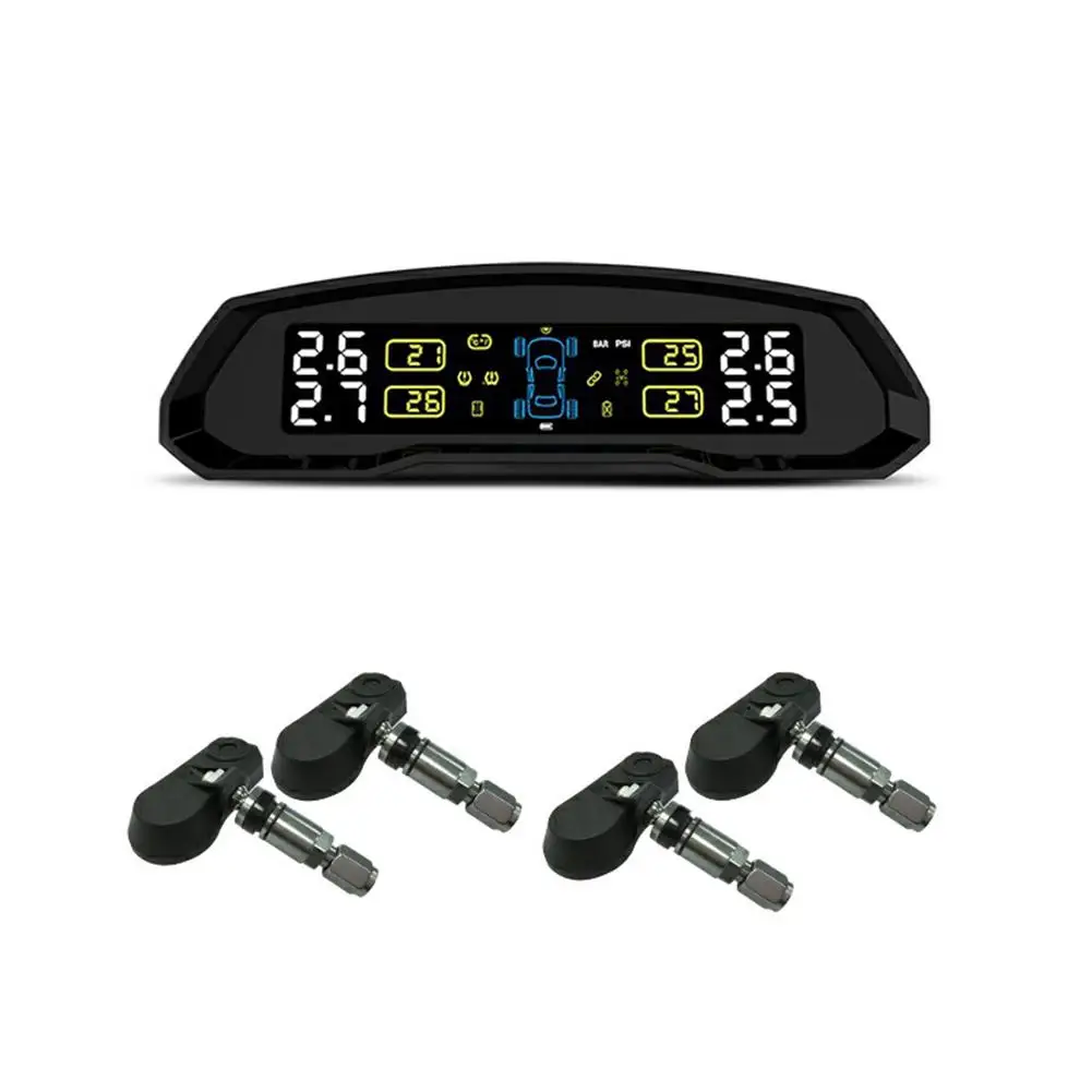 T802 беспроводной TPMS датчик давления в автомобильных шинах Автоматическая система мониторинга на солнечных батареях для автомобильных грузовых шин сигнализация безопасности