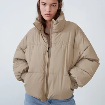 

2020 Winter Thick Warm Snow Parka Coat Women Solid Jacket Outwear Female Casual Loose Black Short Parkas Zipper Pockets Full