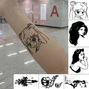 

Waterproof Temporary Tattoo Sticker Japanese Anime Girl singer Tatto Flash Tatoo Fake Tattoos for Kids Men Women