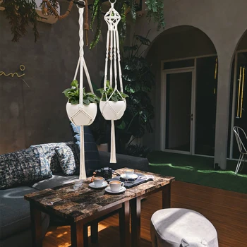 

Hanging Planter Basket Ceiling Mounted Backyard Modern Indoor Outdoor Home Decor Multifunction Garden Balcony Flower Pot Holder