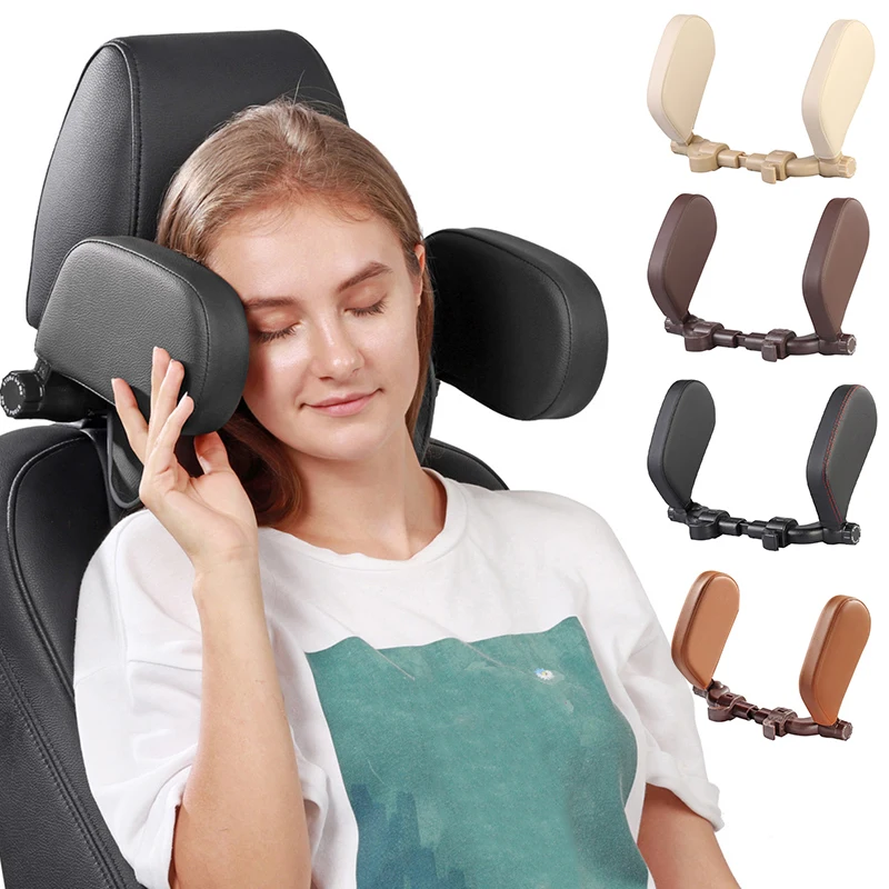 Car Seat Headrest Pillow Head Neck Support Detachable 180 Swivel
