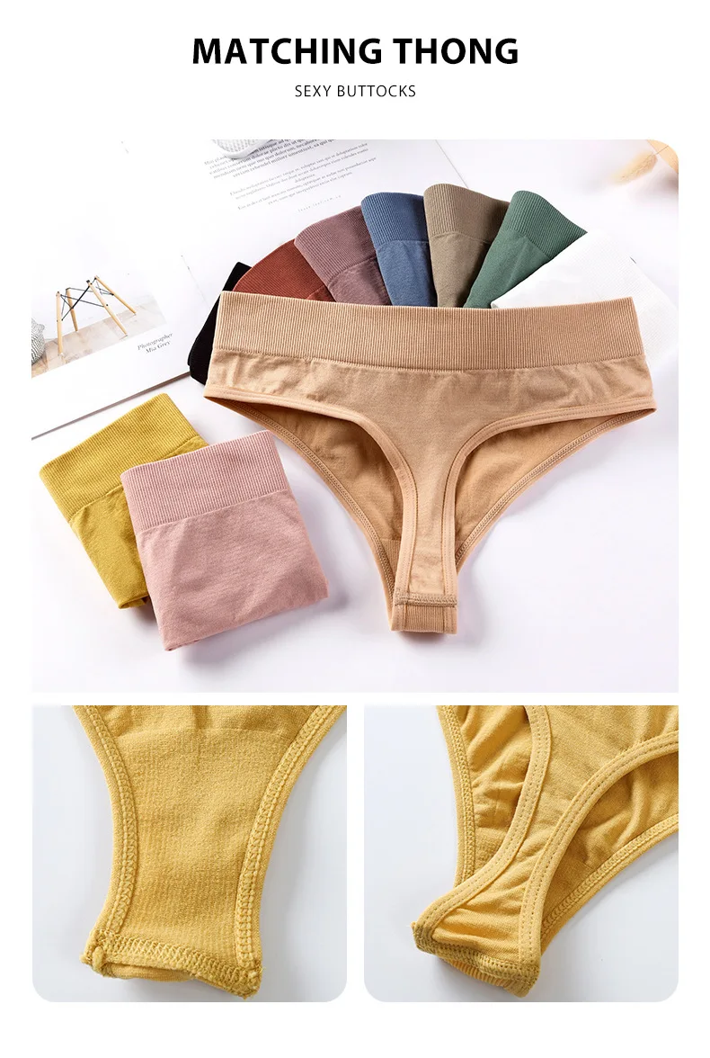 Seamless Female Underwear Set Short Skin Care Kits Ribbed Brassiere Sexy Thong Low Waist Panties Women Bra Lingerie Set bra and thong set