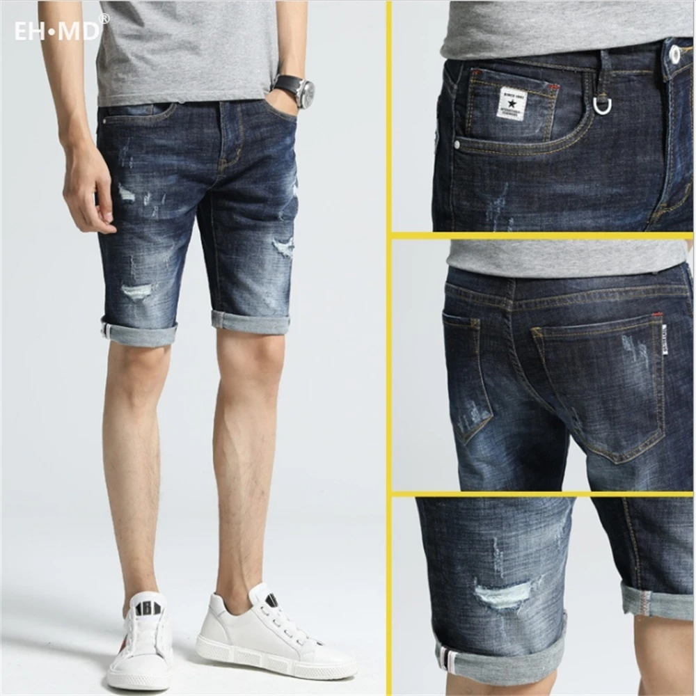 black shredded shorts