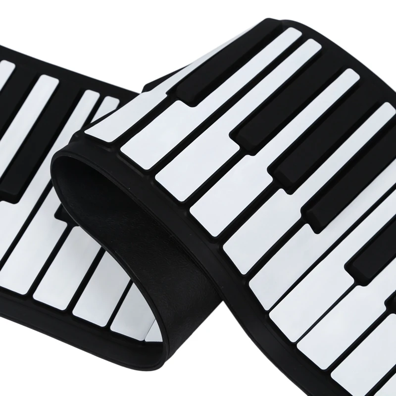 Upgraded 88 Keys Universal Flexible Roll Up Soft Electronic Keyboard Piano for Guitar Players