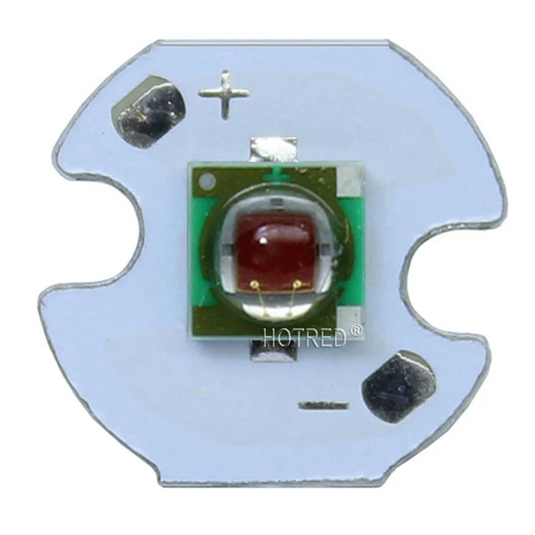 With 10mm PCB 10 шт. Cree XPE XP-E R3 1-3 Вт 3535 красный светодиодный эмиттер красный 620-625nm светодиодный растения растут излучатель с 20/16/14/8 мм печатной платы - Испускаемый цвет: With 10mm PCB
