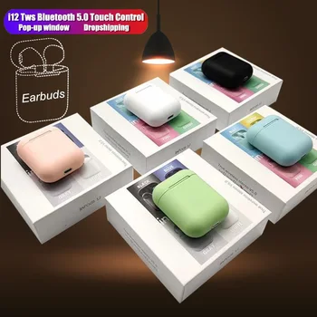 

i12 Tws Bluetooth Earphones Wireless Headphones Handsfree Sports Mini earbuds Case For Iphone Xiaomi Redmi Samsung HIFI Headset