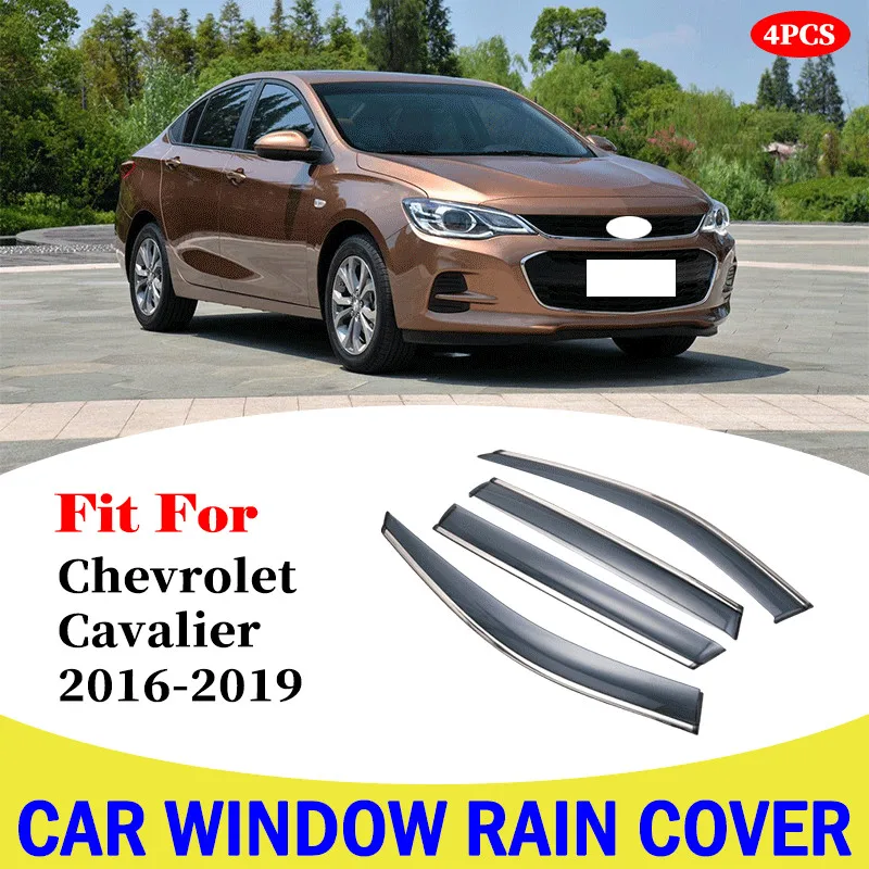 

For Chevrolet Cavalier 2016-2019 Window Visor Car Rain Shield Awning Trim Cover Side Deflector Door Rain Sun Shield Accessories