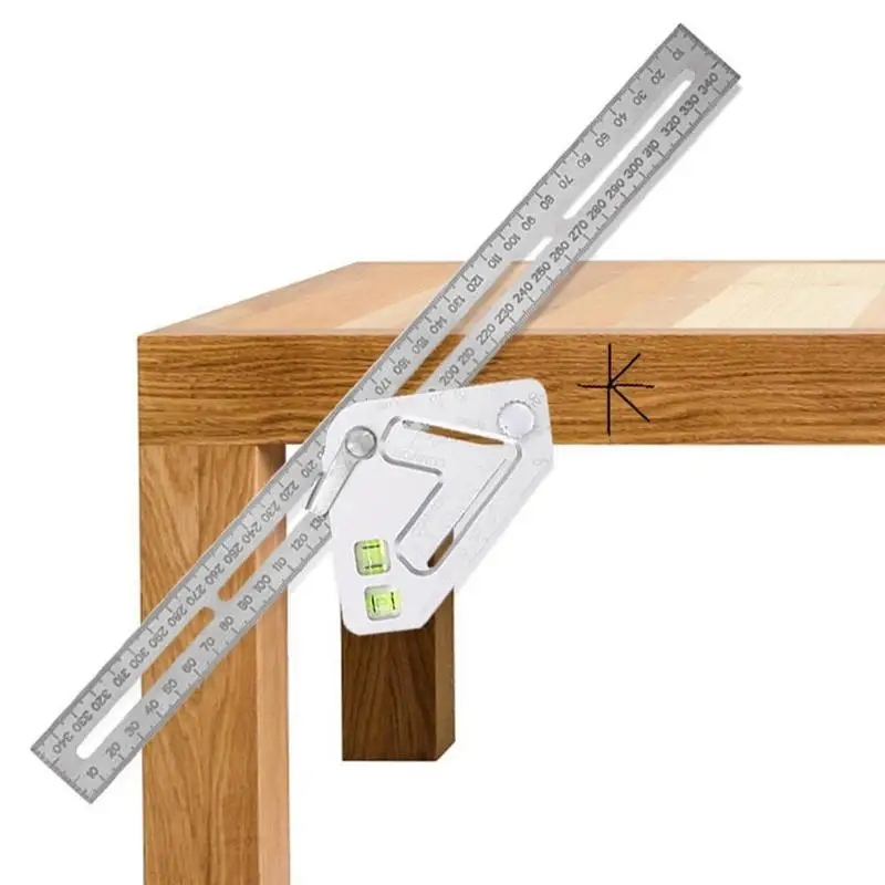 

1piece Multi-function Woodworking Ruler Ruler Ruler Revolutionary Multi-function Angle Measuring Tape Household Tools