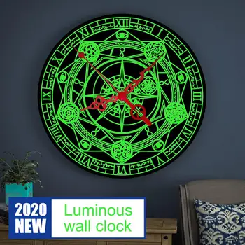 

11.4 Inch Night Light Wall Clock Modern Design Silent Battery Operated Luminous Wall Hanging Clock For Office Living Room Decor