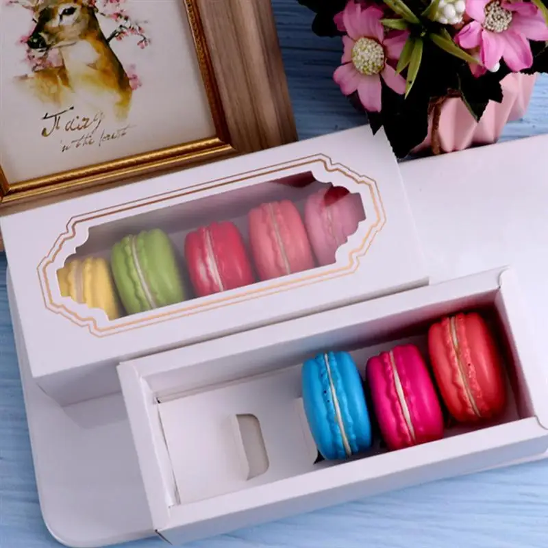 Scatole per Macaron da 20 pezzi con finestra trasparente