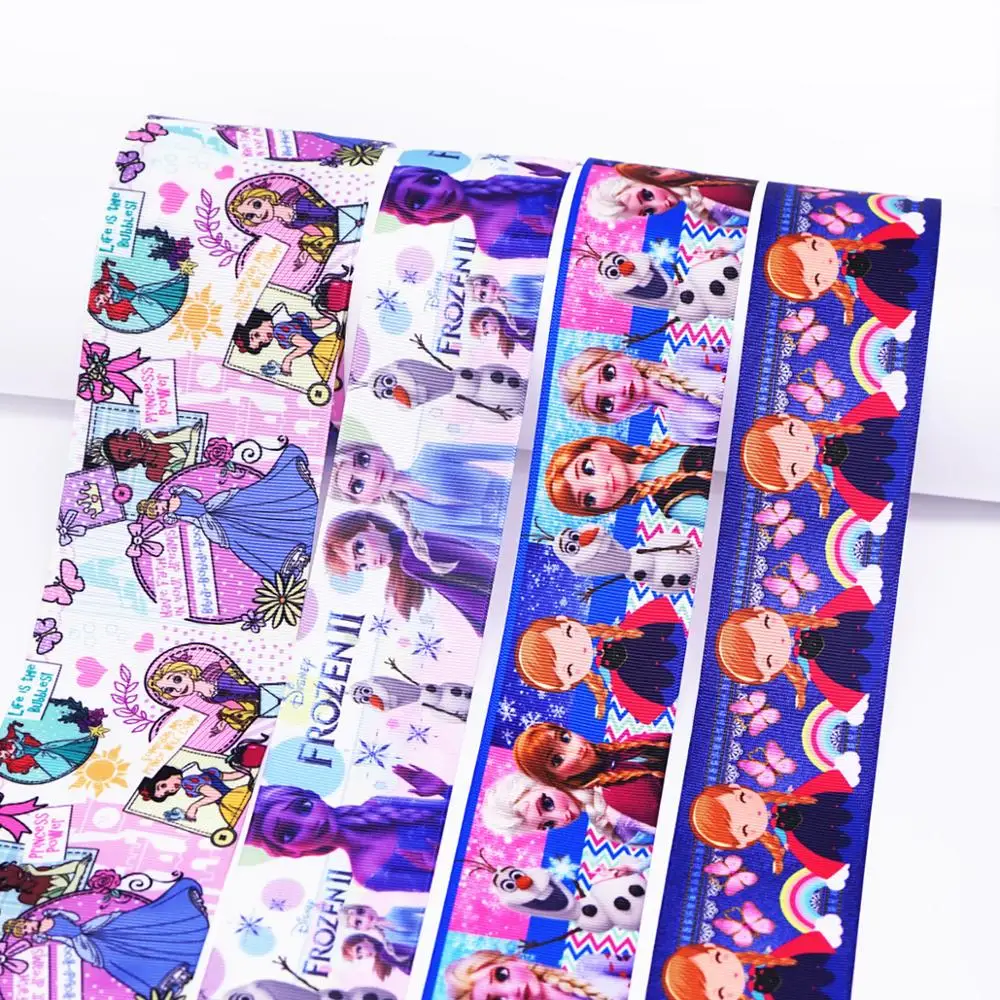 

Free shipping 50 yard cartoon printed grosgrain ribbon 30876