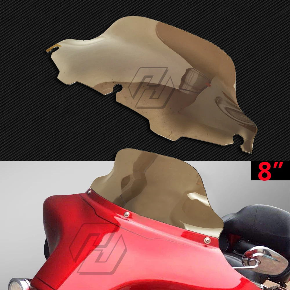 

8" Motorcycle Windshield Windscreen Case for Harley Touring Electra Glide 1996-2013