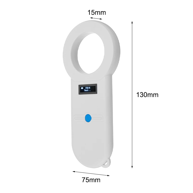 OLED Display Pet Scanner ISO11784/5 Animal Pet ID Reader Chip Transponder USB RFID Handheld Microchip Scanner for Dog Cats Horse