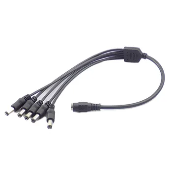 

2.1*5.5mm 1 Female to 5 Male DC Power Splitter Plug Cable for CCTV security Camera Accessories power Supply adapter DC 12V