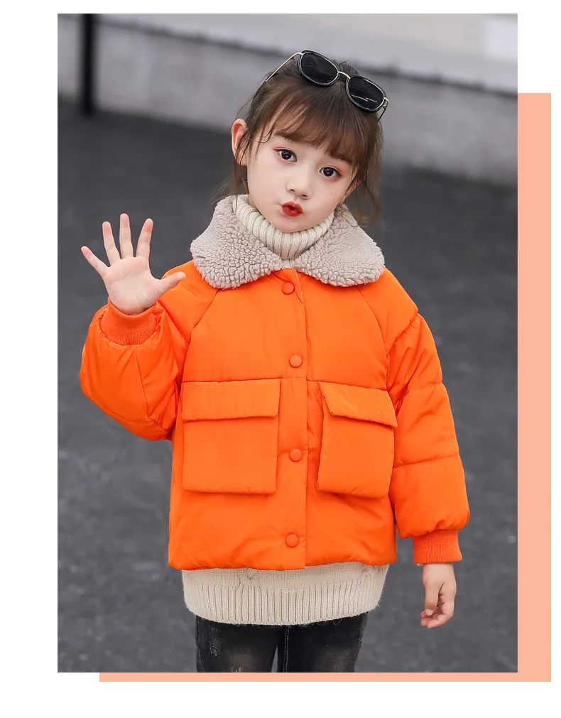 Коллекция года, осенне-зимняя хлопковая куртка Корейская версия детской одежды для мальчиков и женщин пуховая хлопковая одежда