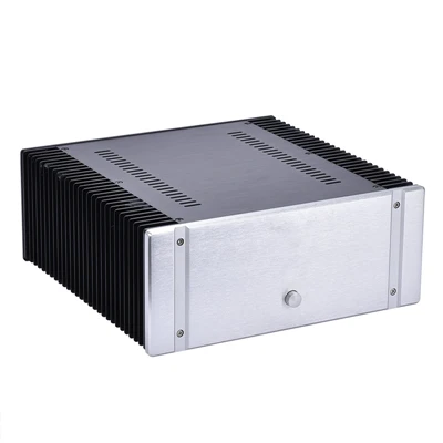 D-094 CNC алюминиевый чехол Корпус шкаф для DIY аудио усилитель мощности 320 мм* 130 мм* 313 мм 320*130*313 мм - Цвет: without knob
