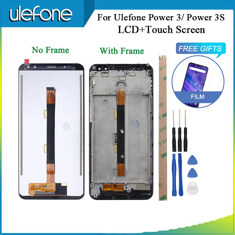 Для Ulefone Power 3 3S ЖК дисплей и сенсорный экран с рамкой идеальные запасные части для