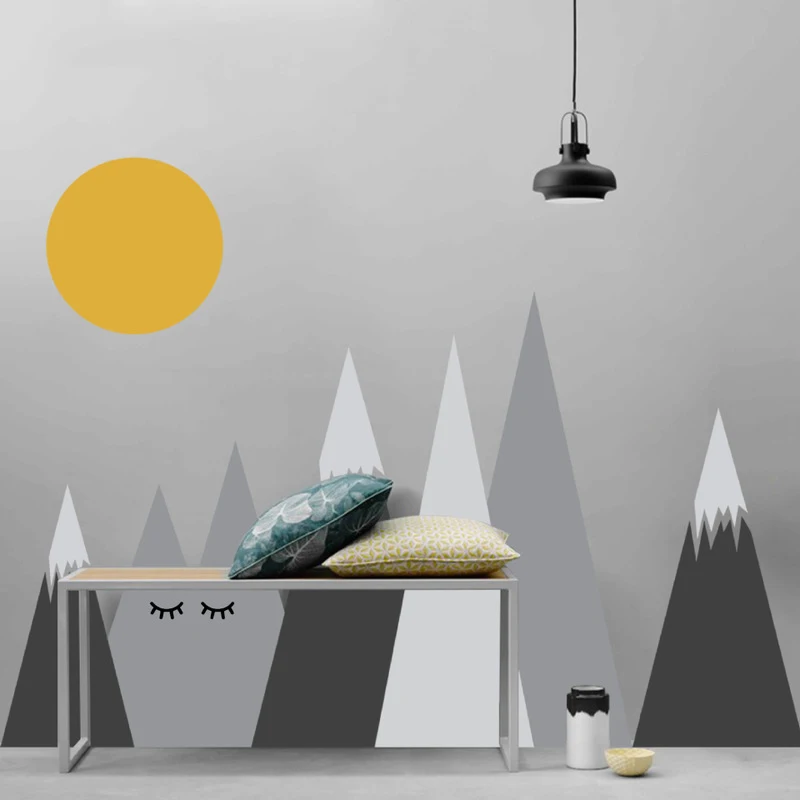 

Мультфильм горы настенные Стикеры детской комнаты украшения Спальня Гостиная съемные наклейки для дома Питомник