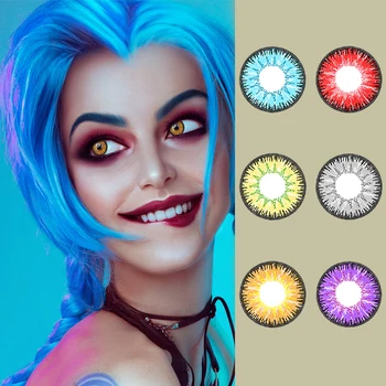 

2pcs/pair Mrs.H Tinted Glasses Lens Eye Coloured Contacts Lenses For Anime Eyes Colored Eye Lenses