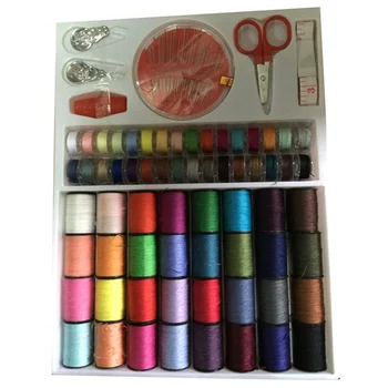 

64 Thread Spools Sewing Kits Needle Tape Scissor Multifunction DIY Sewing Tools Threads Embroidery Thread Mulina Sewing Threads