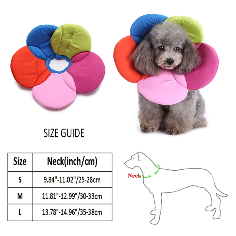 Спасательный Pet Cone e-ошейник для кошек и собак цветок елизания мягкий лавсан губка наполнение защитный ошейник пакет