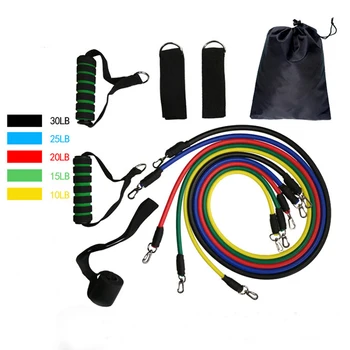 

11pcs/set Pull Rope Fitness Exercises Resistance Bands Latex Tubes Pedal Excerciser Body Training Workout Yoga