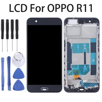 

AMOLED 5.5" LCD Display For OPPO R11 Touch Screen Panel Digitizer with Frame Complete For OPPO R11 Display Replacement CPH1707