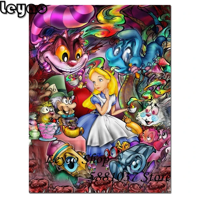 Cartoon Alice In Wonderland - 5D Diamond Painting