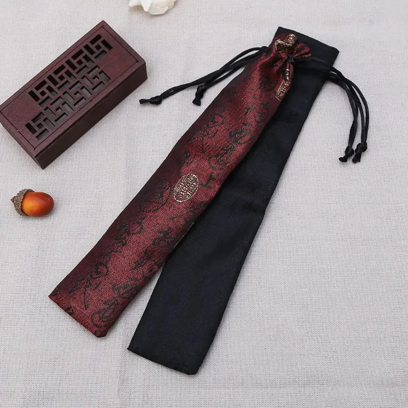 Китайский стиль каллиграфии, декоративная складная сумка для веера, пылезащитный чехол с держателем, Подарочный чехол
