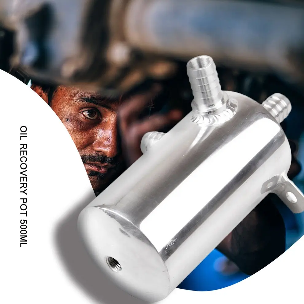 

Exhaust Waste Oil Recovery Pot Compact Baffled Oil Catch Can Tank