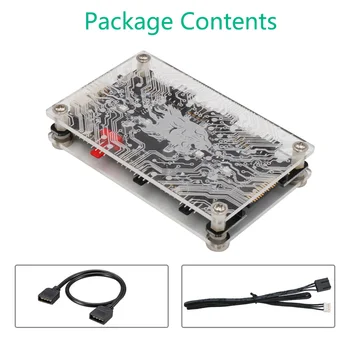 

XT-XINTE For PC Case Chassis 1 to 6 Multi Way Fan Splitter HUB 2 in 1 3Pin 5V/4 Pin 12V ARGB 12V PWM Cooler Adapter Controller