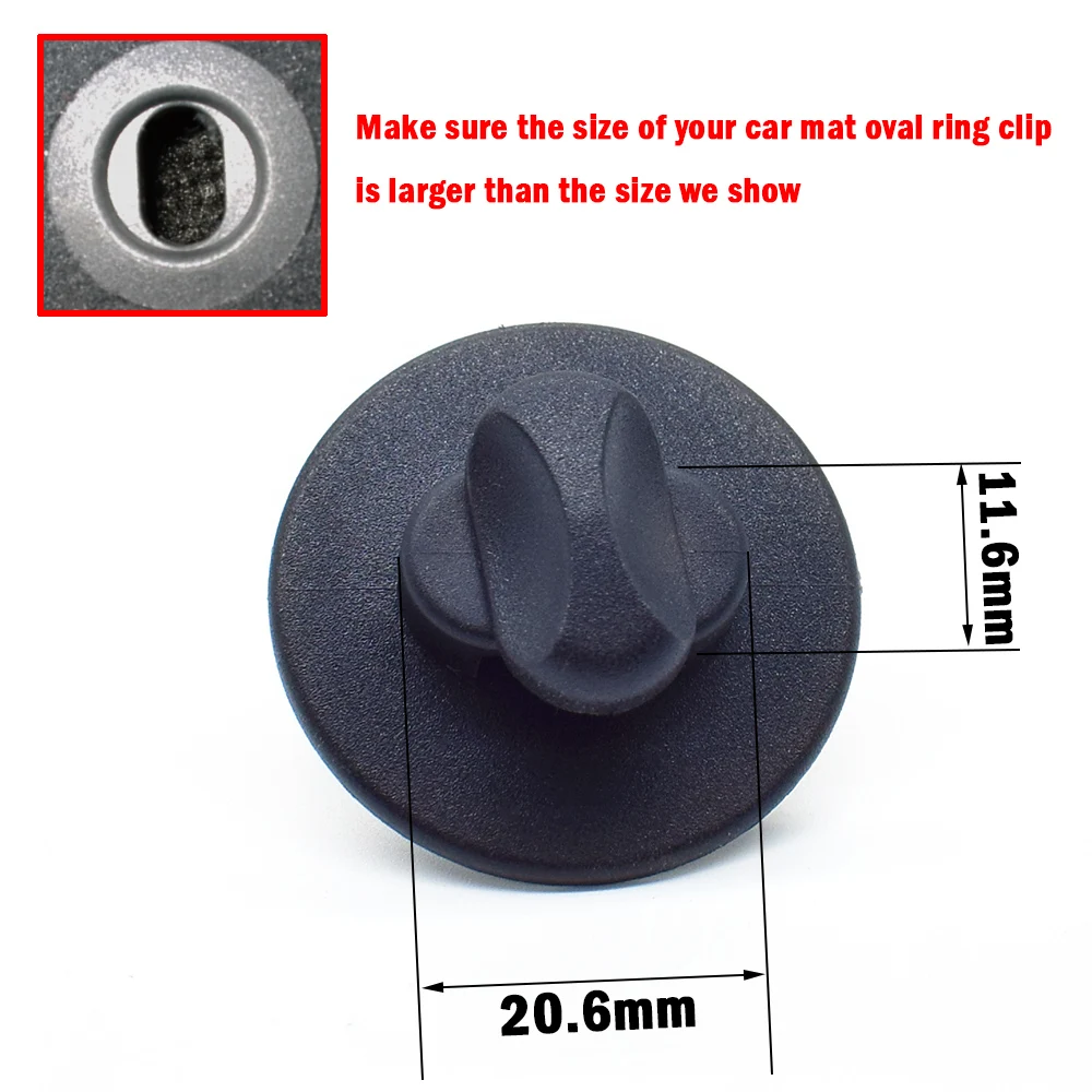 8pcs Auto Tappetino Clip T Forma Tappeto Gancio Loop Holder Pad Di Montaggio Fissaggi Il Fissaggio Pavimento Twist 451967