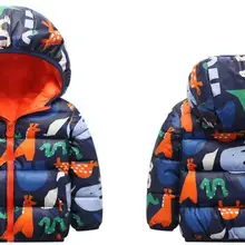 Модные хлопковые пальто, пальто с капюшоном для маленьких мальчиков и девочек с рисунком животных, куртка, теплая верхняя одежда