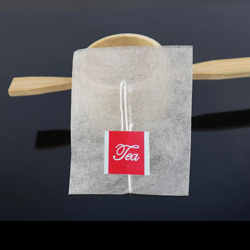 

1000pcs/Lot PLA Biodegraded Corn Fiber Tea Bag Filters Quadrangle Pyramid Shape Heat Sealing Food-Grade Line Length 15.5cm