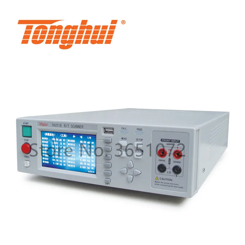 Tonghui TH2518 Многоканальный измеритель сопротивления, диапазон измерения 10uΩ-200kΩ, сканер температуры