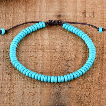 Women Men Friendship Bracelets Turquoises String Bestfriend Bracelet Couples Lover Steampunk Gothic Bracelets Jewelry
