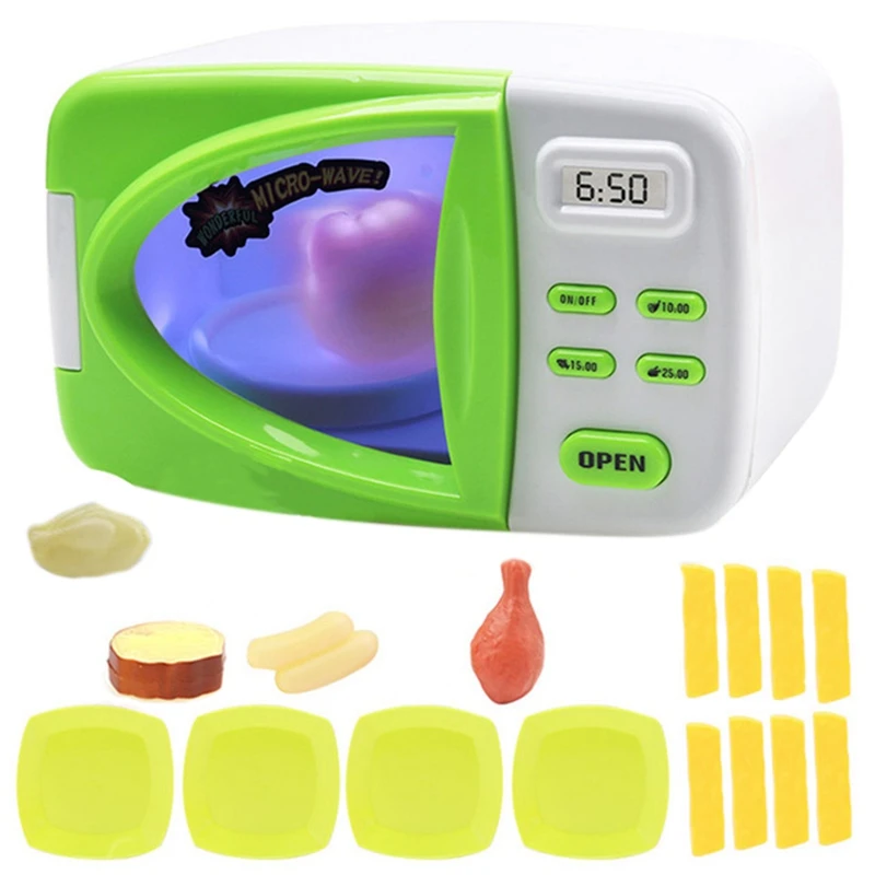 1 Set Simulation Microwave Oven Toys Fun Pretend Toys Set Microwave