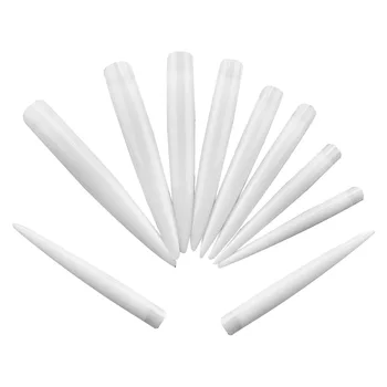 

120pcs Tips Manicure False Nail Tool Art French Salon Home Sharp Ending Display DIY Natural Extra Long 12 Sizes Half Cover